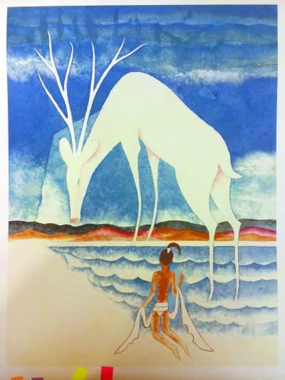   《九色鹿》插画获得业界广泛肯定。