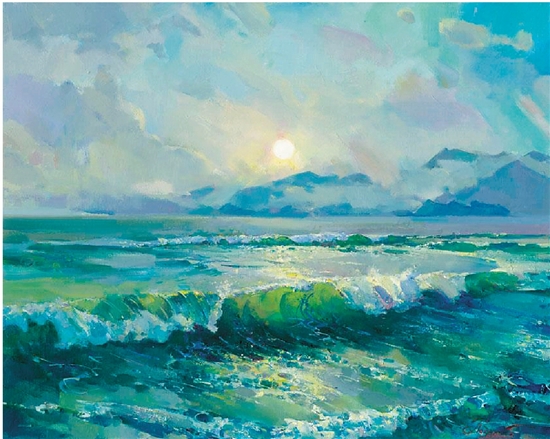   维达利·拉罕斯基·巴普洛维奇 浪花 80×100cm 布面油画 2015年