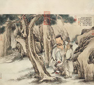 金廷标 《听泉图》
