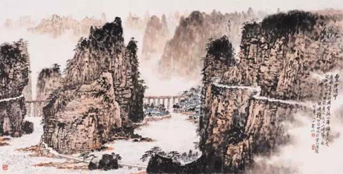 钱松岩  丰沙途中