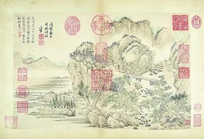 清宫旧藏"乾隆御题王翚山水册"将拍 估价千万港币