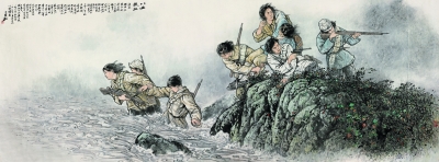 北京宝瑞盈春拍拍品：王盛烈 《八女投江》