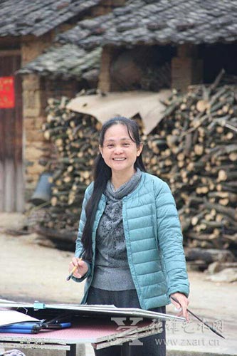 著名水彩画家方丽芬