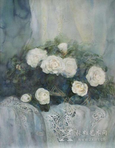 著名水彩画家方丽芬作品