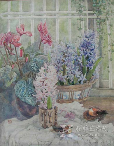 著名水彩画家方丽芬作品