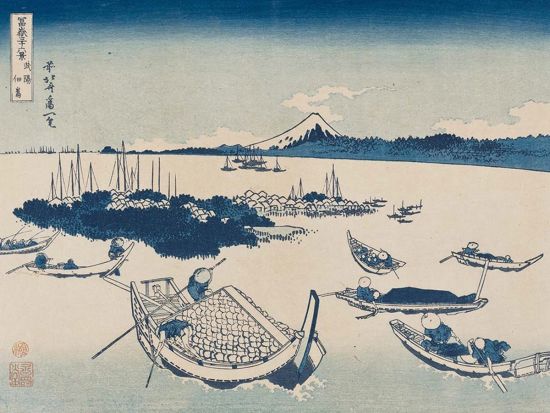  《富岳三十六景?武阳佃岛》，葛饰北斋，1830年-1831年