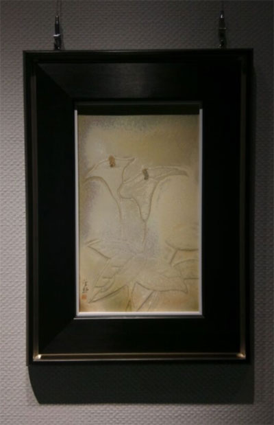 展览现场展示的曾氏陶瓷艺术作品。