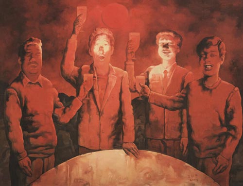 苏新平 干杯24号 2003年 布面油画 200×260cm