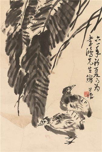李苦禅(1899-1983) 鹌鹑