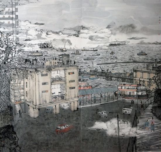 方向 海港 180cm×190cm 2014年