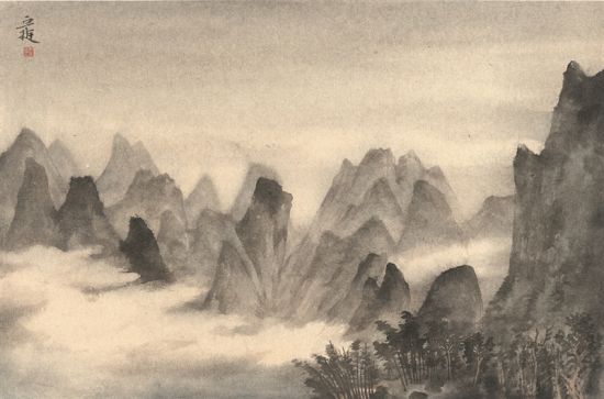 丘挺 漓江晨曦 46cm×71cm 2012年