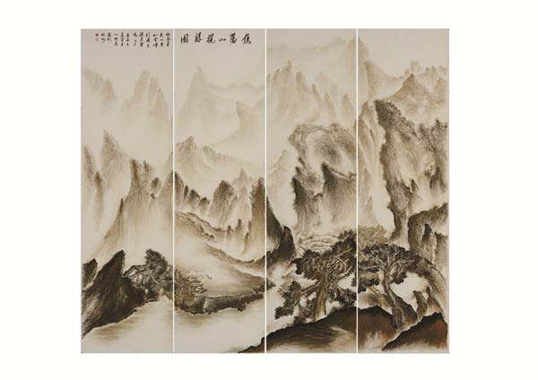   王枕美 雁荡山揽胜图 66x240x4cm 20152