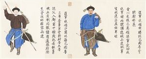 乾隆《御笔平定台湾二十功臣像赞》(局部)