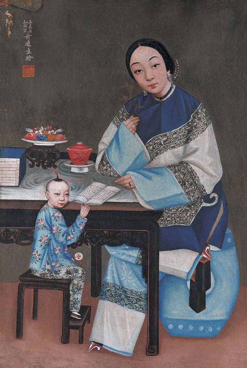 清朝美女肖像：品读中国最早的油画作品