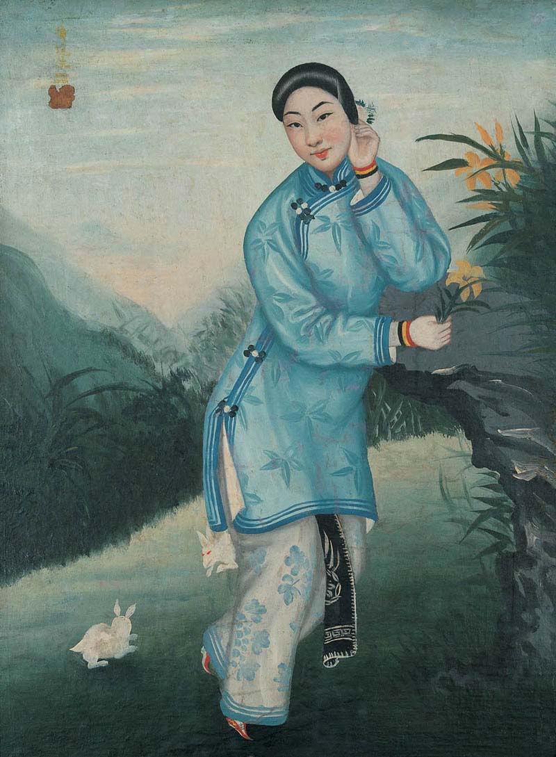 清朝美女肖像：品读中国最早的油画作品