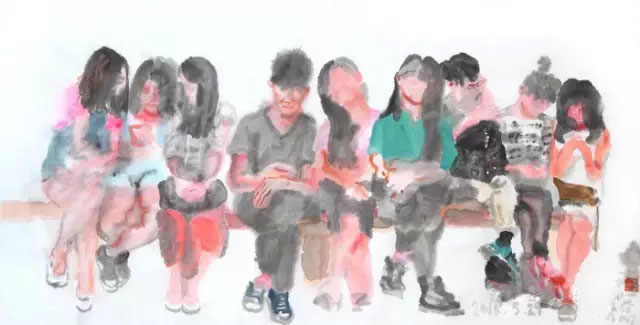 王燕桥 《状态》系列1 50x100cm 2015年
