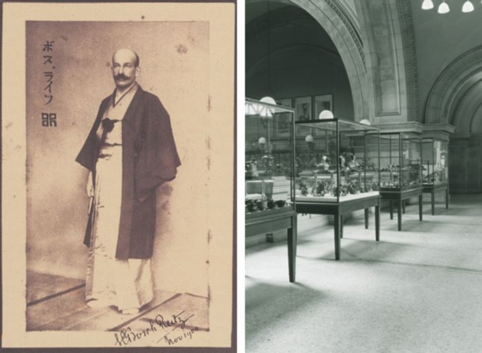   左：Sigisbert Chretien Bosch Reitz（1860－1938） 右：最早期的“远东艺术部”展厅（现在的202号展厅）