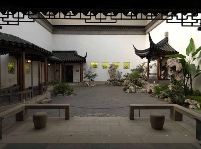   位于大都会亚洲展馆的中国17世纪风格庭院明轩