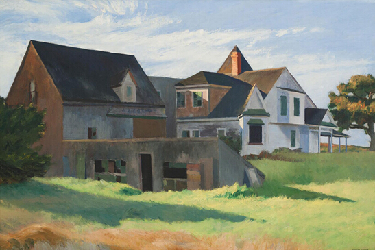   爱德华·霍普 1936 年布面油画作品《Cape Cod Afternoon》。
