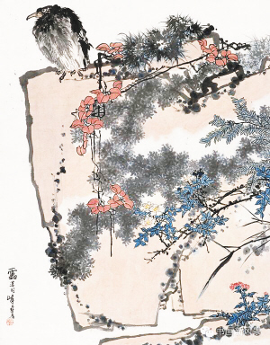鹰石山花图 网络截图