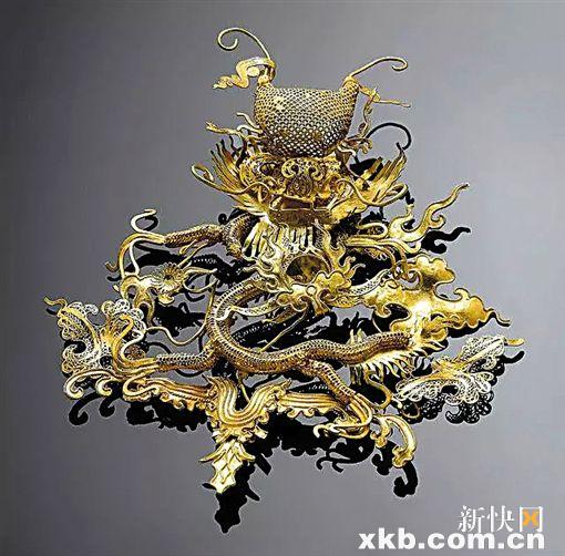 ■清金累丝云龙纹饰