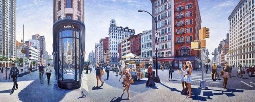 英国现实主义画家的城市画作：逼真堪比照片