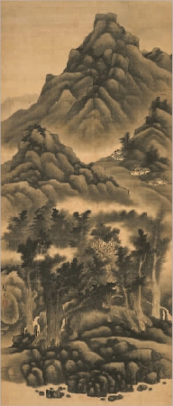   溪山烟树图  龚贤