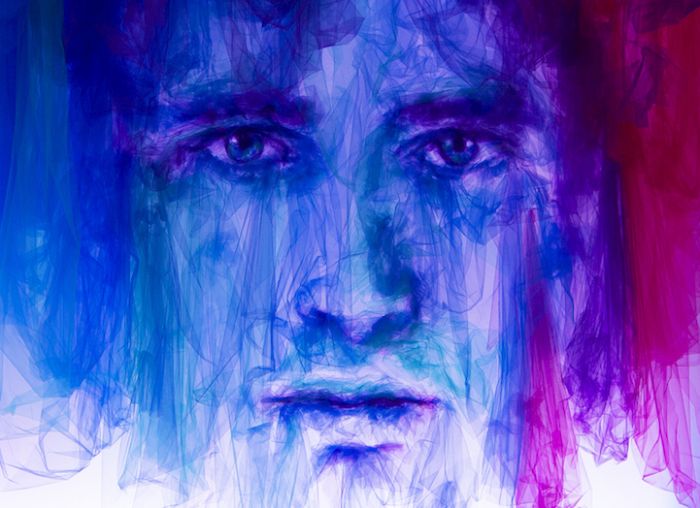英国艺术家创作网纱“绘画” 展示惊人重叠技能