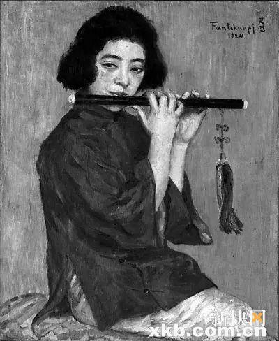 ■方君璧 吹笛女