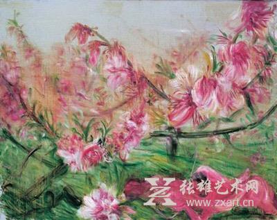 周春芽 《桃花芳香》