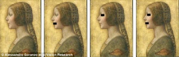 研究者用黑色小方块分别遮住了画中人物的眼睛和嘴巴