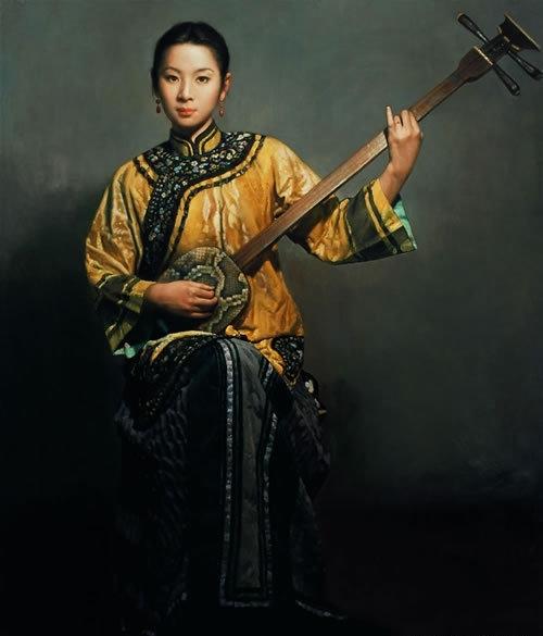 中国古典女性的油画作品欣赏（组图）