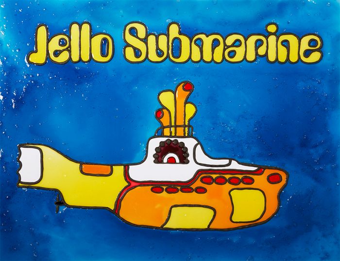 用果冻制作而成的《黄色潜水艇》专辑封面