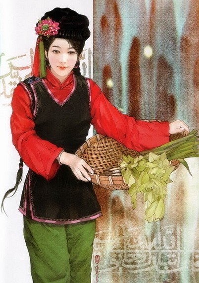 “东方画姬”德珍笔下中国56个民族的美女