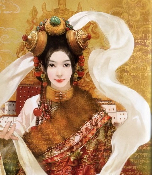 “东方画姬”德珍笔下中国56个民族的美女