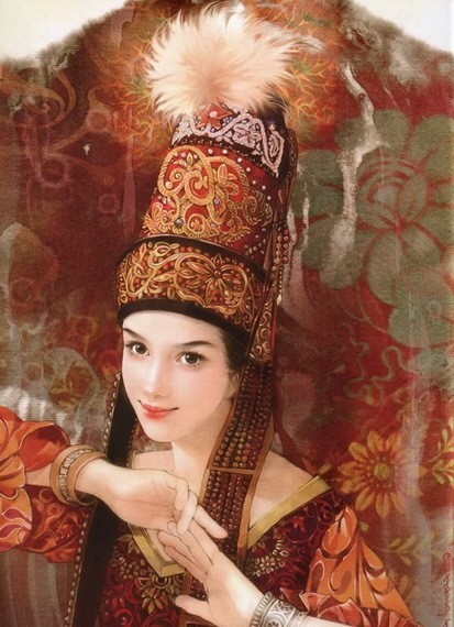 “东方画姬”德珍笔下中国56个民族的美女