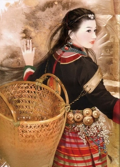 “东方画姬”德珍笔下中国56个民族的美女