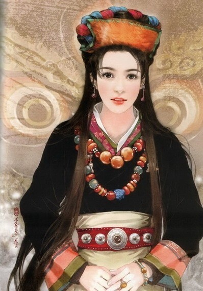 “东方画姬”德珍笔下中国56个民族的美女