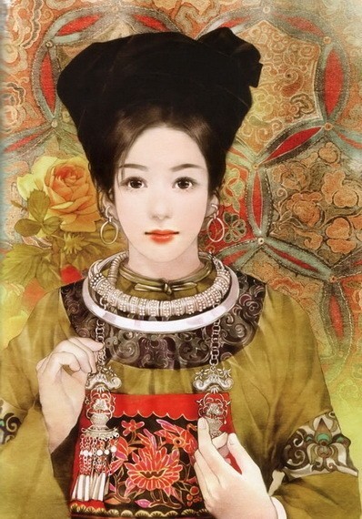 “东方画姬”德珍笔下中国56个民族的美女