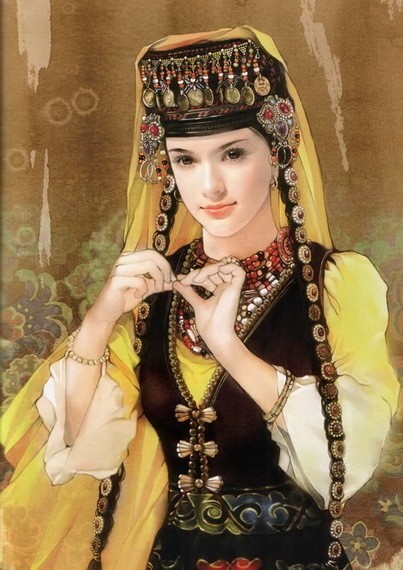 “东方画姬”德珍笔下中国56个民族的美女