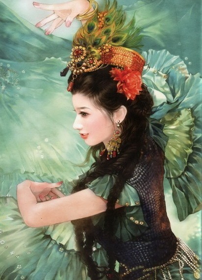 “东方画姬”德珍笔下中国56个民族的美女