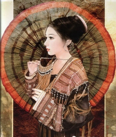 “东方画姬”德珍笔下中国56个民族的美女