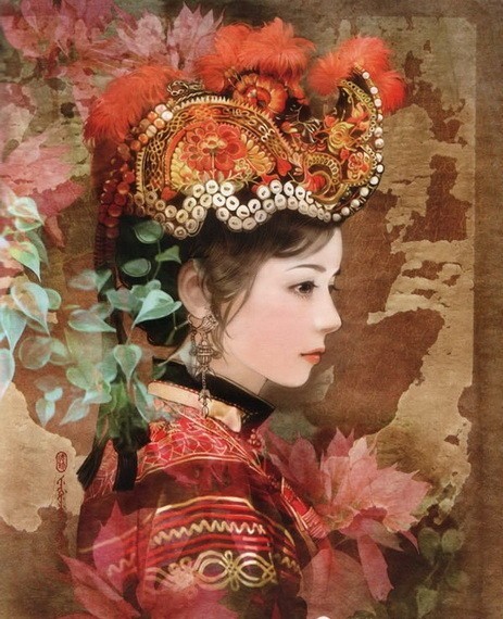 “东方画姬”德珍笔下中国56个民族的美女