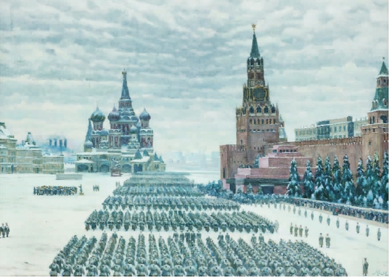 1941年11月7日,莫斯科红场上的检阅(油画) 尤恩 国立特列恰科夫画廊藏