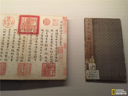 《临帖册）明 王宠（款）曾被乾隆欣赏，后经专家认定为仿作，应为经常仿王宠作品的人所作。真品同时展出。
