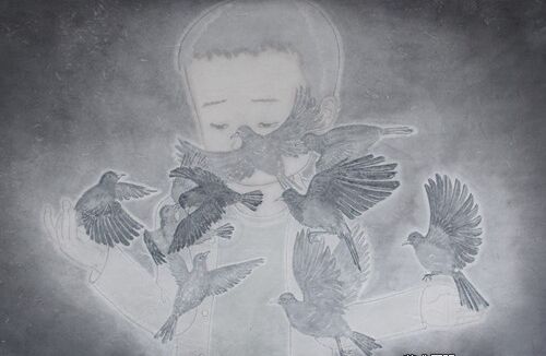 朱小坤《幻生》45cmx75cm 纸本水墨 2015