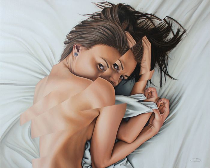 美国艺术家切割式绘画作品欣赏