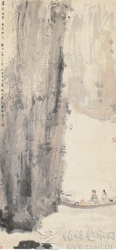 傅抱石 1904-1965 赤壁泛舟 