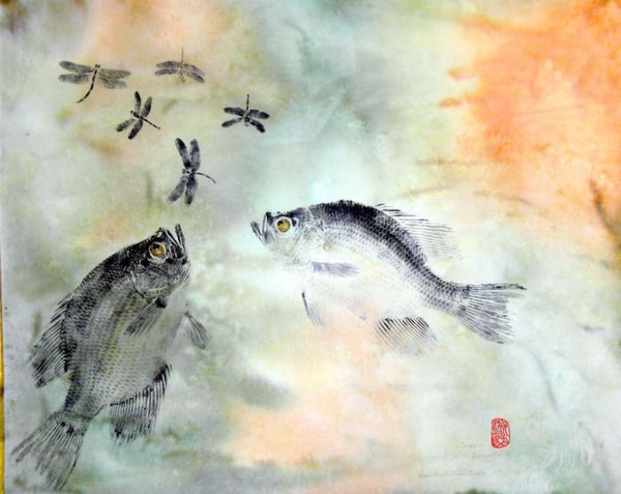 鱼拓：将真鱼当画笔的传统日本绘画艺术