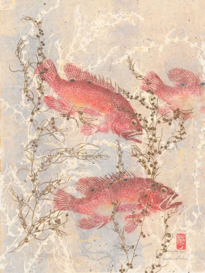 鱼拓：将真鱼当画笔的传统日本绘画艺术